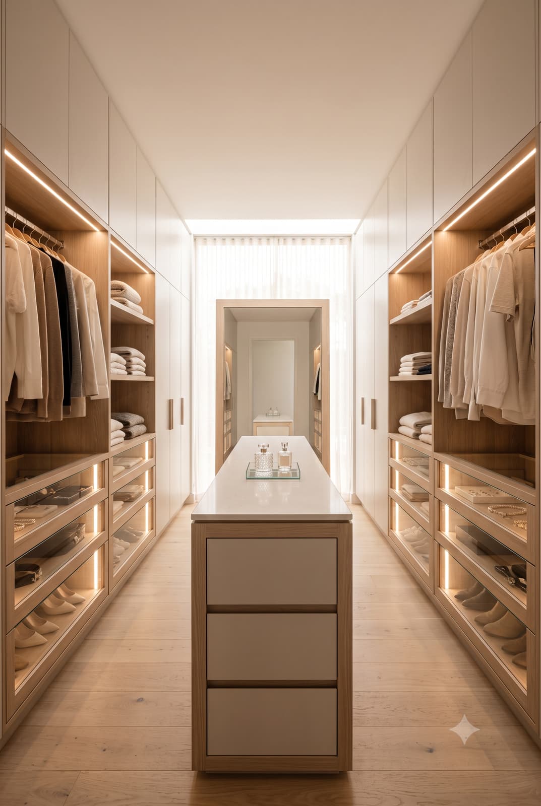 Custom walk-in wardrobe joinery